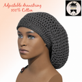 Oversized Cotton Rasta Tam, Dreadlock Slouchy Beanie, Everything Locd, Adjustable hats