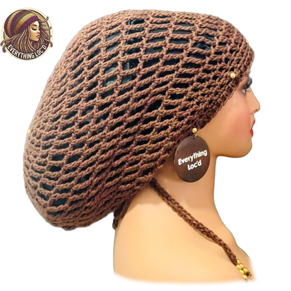Crochet Cotton Rasta Tam for Dreadlocks, women’s big hat, Everything Locd