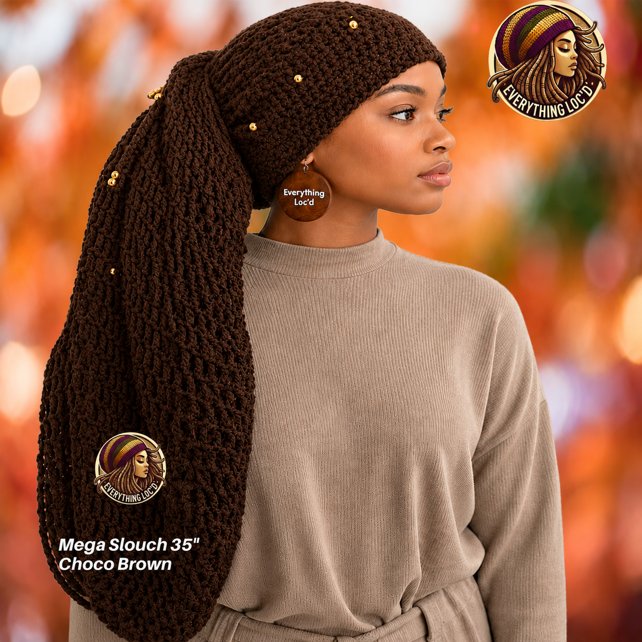 Mega Slouchy Dreadlock Rasta Tam with adjustable Drawstring, Extra Large Hats