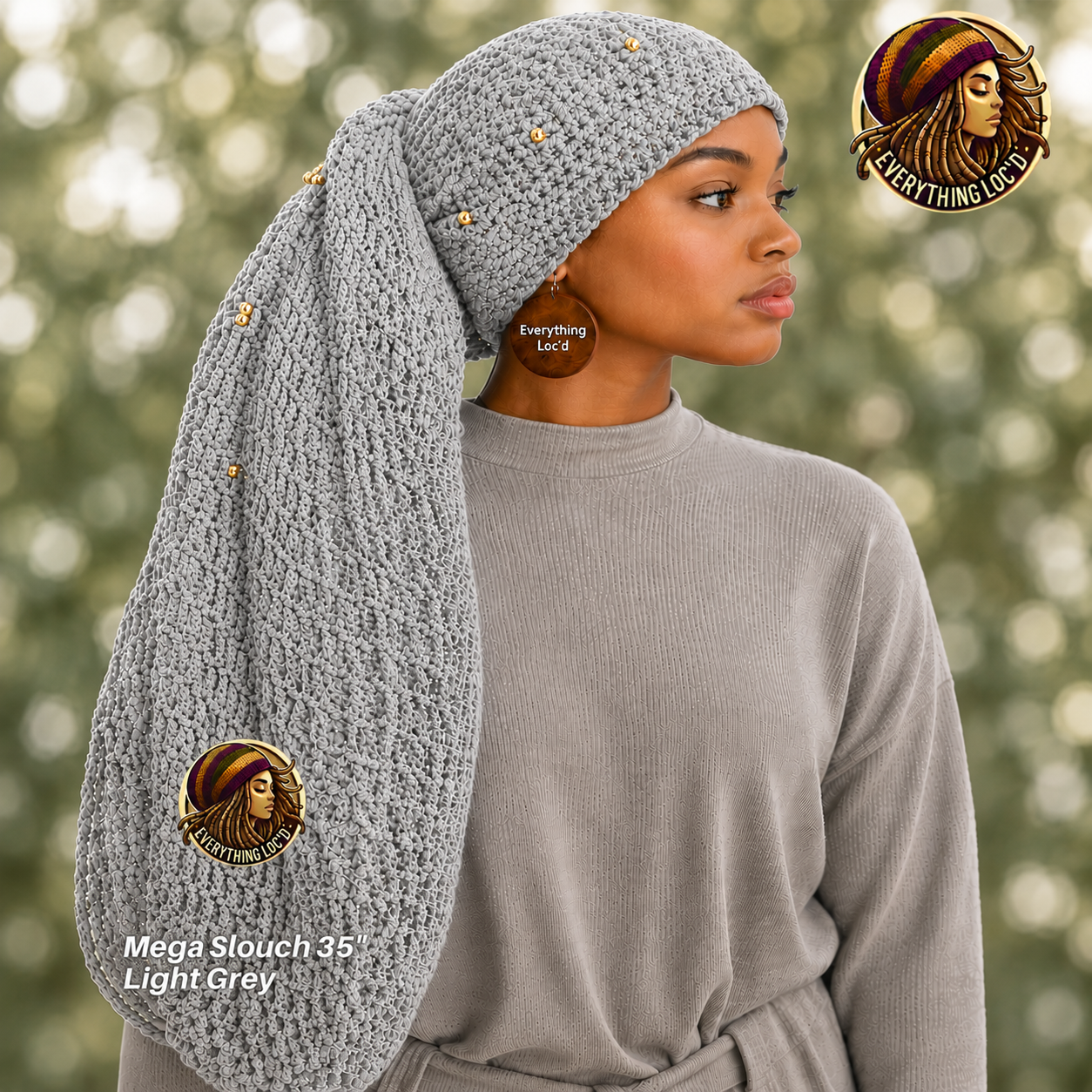 Mega Slouchy Dreadlock Rasta Tam with adjustable Drawstring, Extra Large Hats