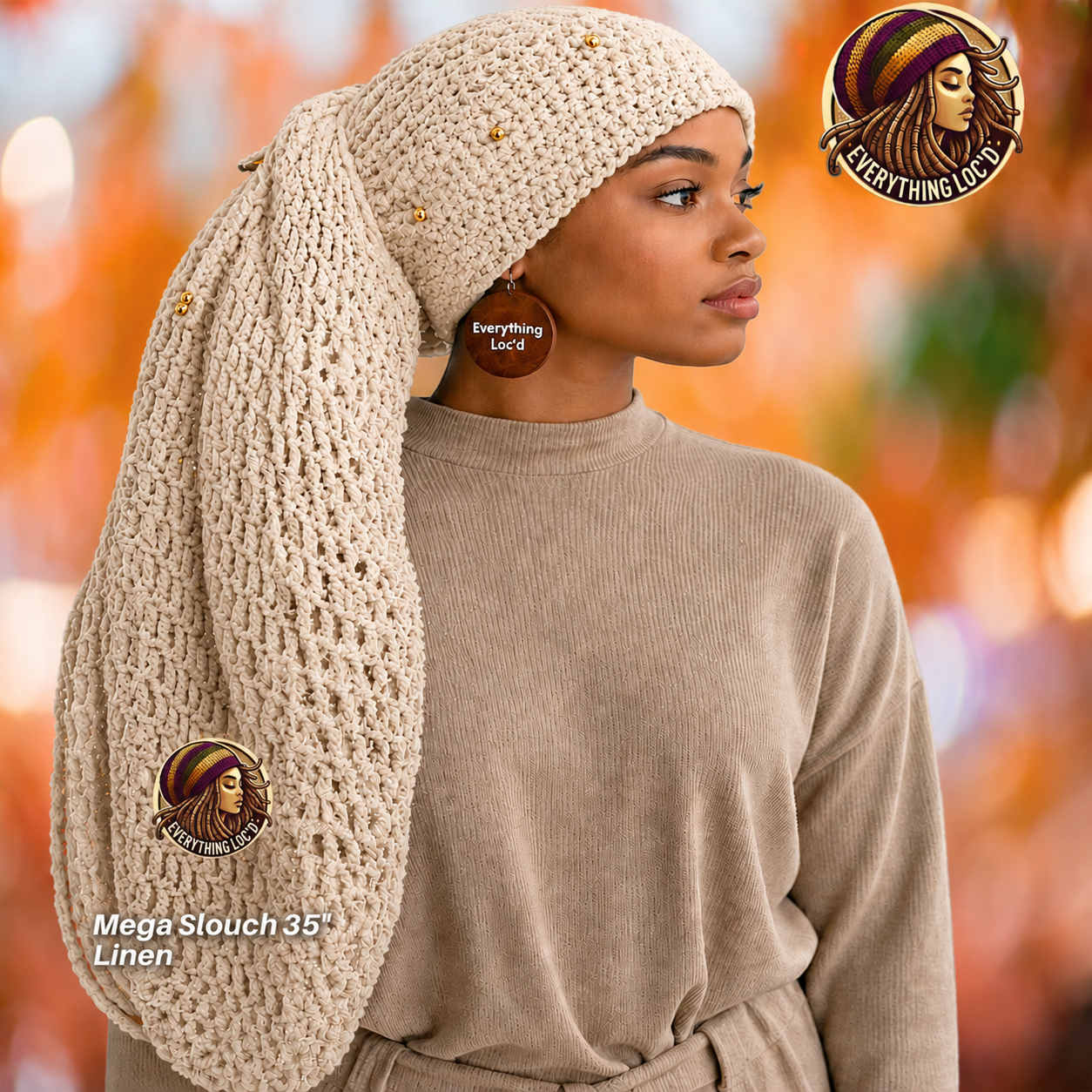 Mega Slouchy Dreadlock Rasta Tam with adjustable Drawstring, Extra Large Hats