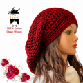 Crochet Cotton Rasta Tam with drawstring, Olive Green dreadlock hat, Everything Locd