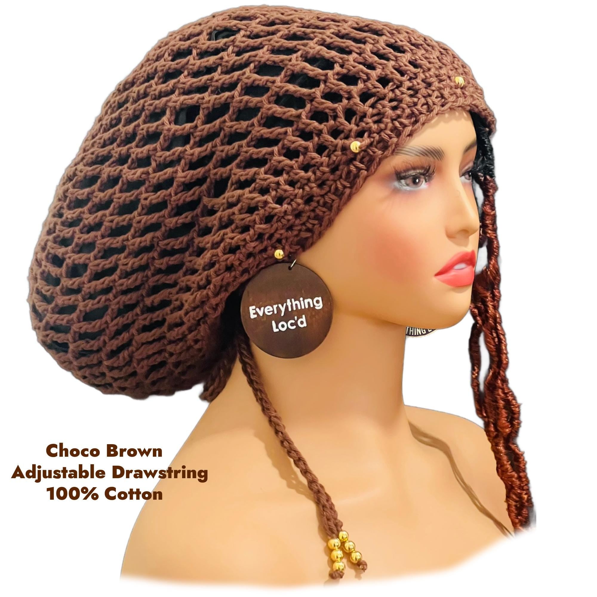 Crochet Cotton Rasta Tam for Dreadlocks, women’s big hat, Everything Locd